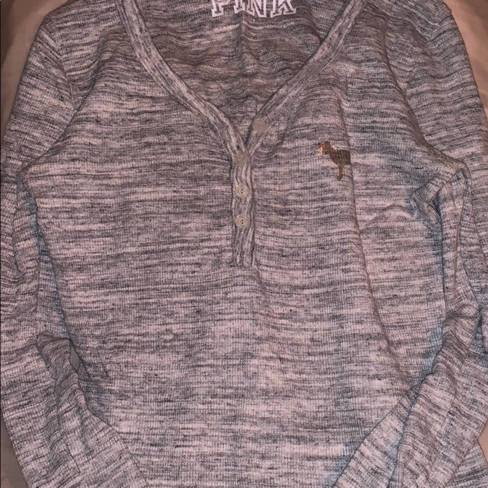 Pink gray long sleeve